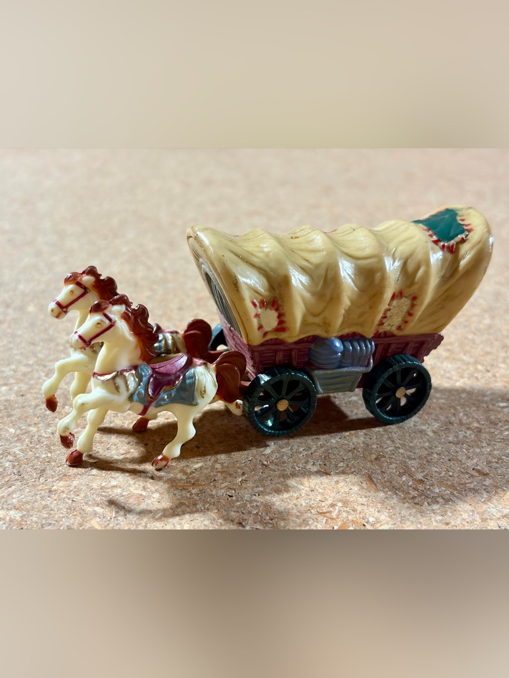 Vintage Miniature Chuckwagon Covered Toy Figurine Western Stagecoach Decor